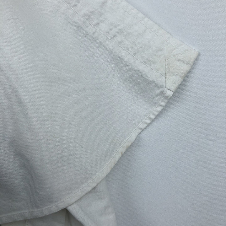 Ralph Lauren YARMOUTH long sleeve button down shirt, men's size L cotton white type Vintage Second Hand