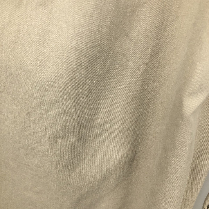 Ralph Lauren long sleeve button down shirt, men's size L cotton Beige type Vintage Second Hand