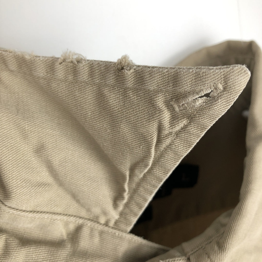 Ralph Lauren long sleeve button down shirt, men's size L cotton Beige type Vintage Second Hand