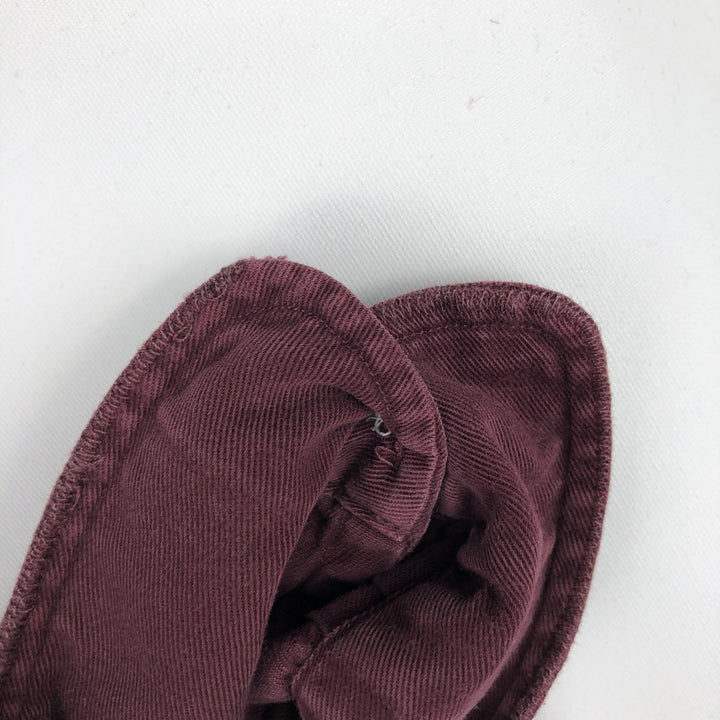 Ralph Lauren long sleeve button down shirt, men's size L cotton wine-red Vintage Second Hand