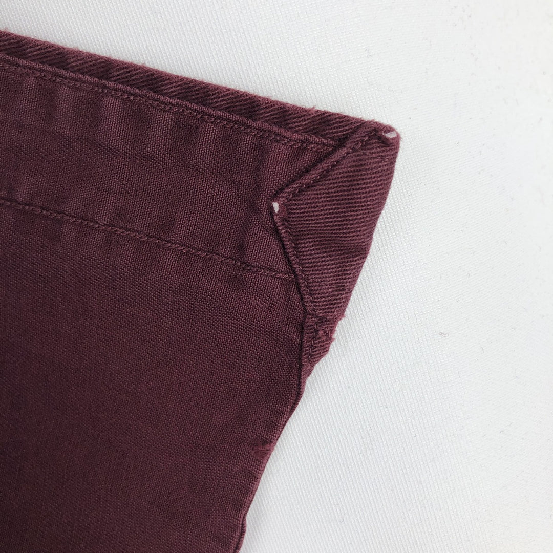Ralph Lauren long sleeve button down shirt, men's size L cotton wine-red Vintage Second Hand
