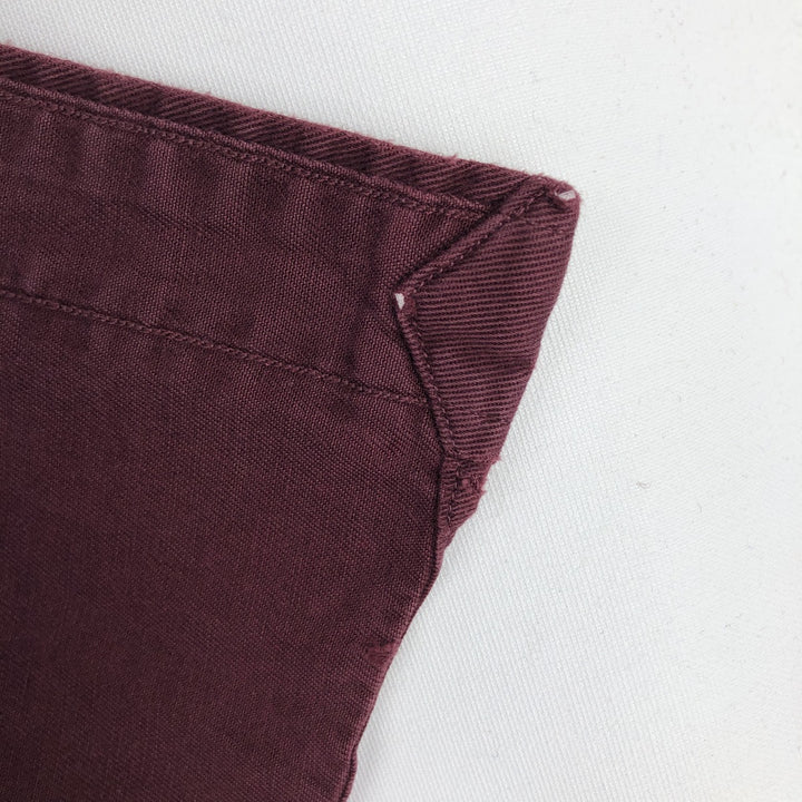 Ralph Lauren long sleeve button down shirt, men's size L cotton wine-red Vintage Second Hand