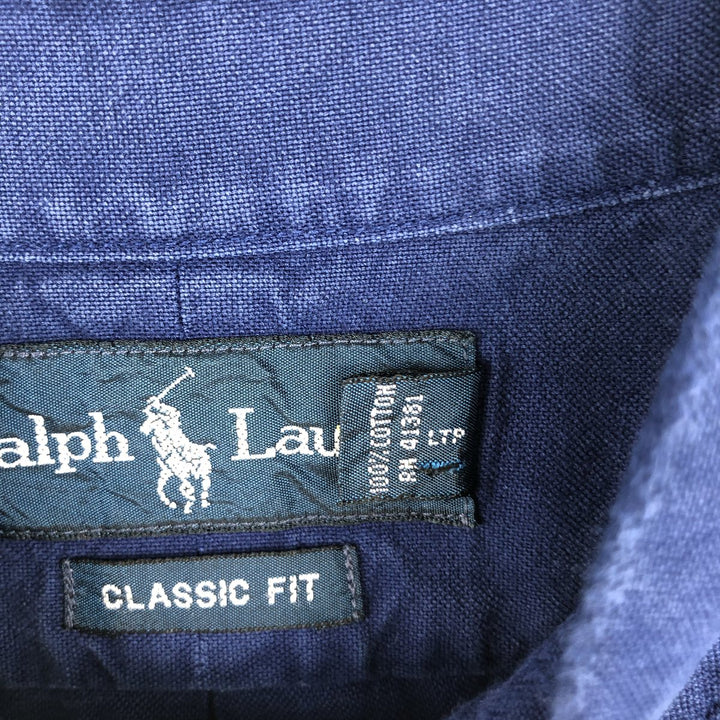 Ralph Lauren Classic Fit Long Sleeve Button Down Shirt, Men's Size L cotton blue type Vintage Second Hand