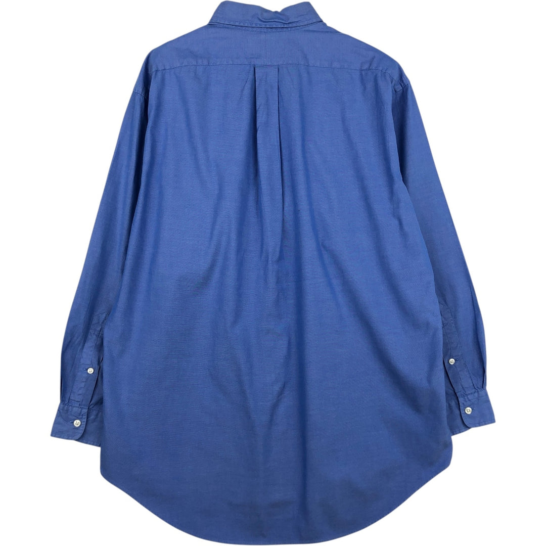 Ralph Lauren YARMOUTH long sleeve button down shirt, men's size L cotton blue type Vintage Second Hand