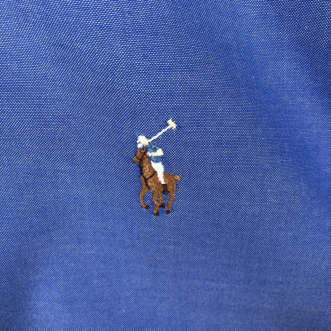 Ralph Lauren YARMOUTH long sleeve button down shirt, men's size L cotton blue type Vintage Second Hand