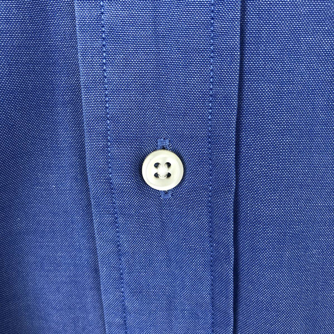 Ralph Lauren YARMOUTH long sleeve button down shirt, men's size L cotton blue type Vintage Second Hand