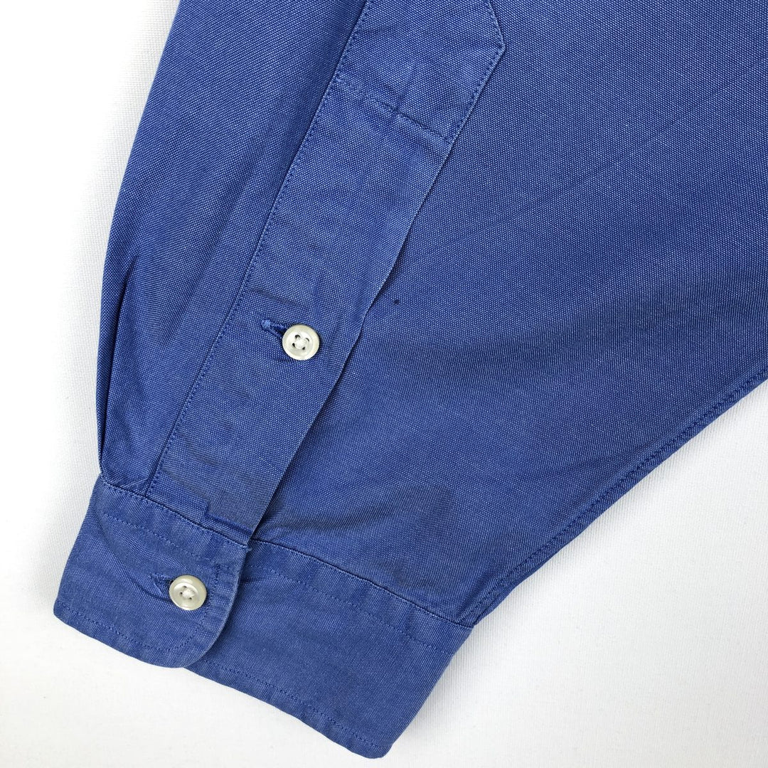 Ralph Lauren YARMOUTH long sleeve button down shirt, men's size L cotton blue type Vintage Second Hand