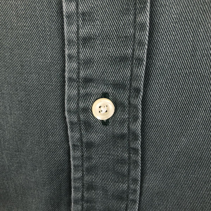 Ralph Lauren long sleeve button down shirt, men's size M cotton Khaki type sage green Vintage Second Hand