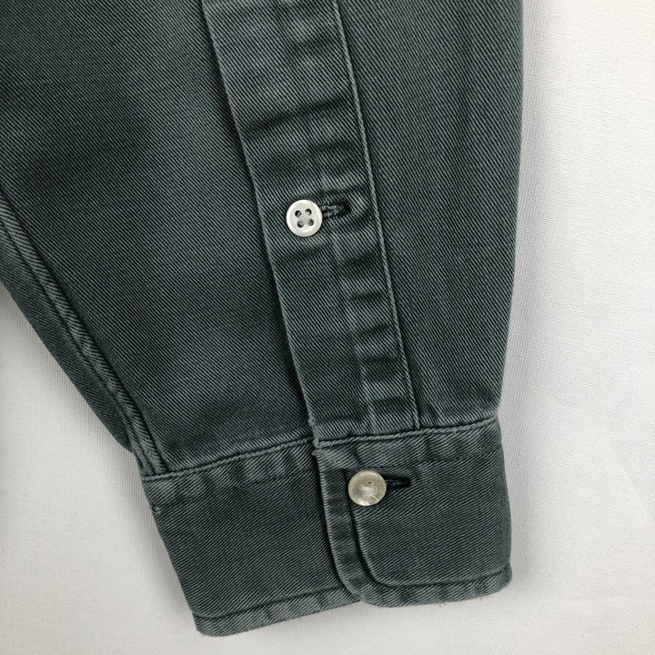 Ralph Lauren long sleeve button down shirt, men's size M cotton Khaki type sage green Vintage Second Hand