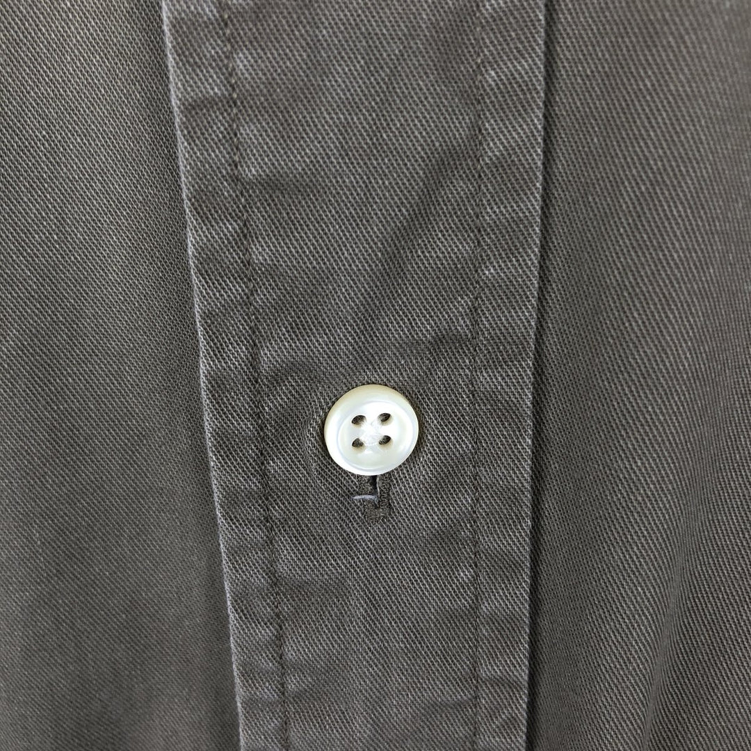 Ralph Lauren BLAKE long sleeve button down shirt, men's size L cotton gray type Vintage Second Hand
