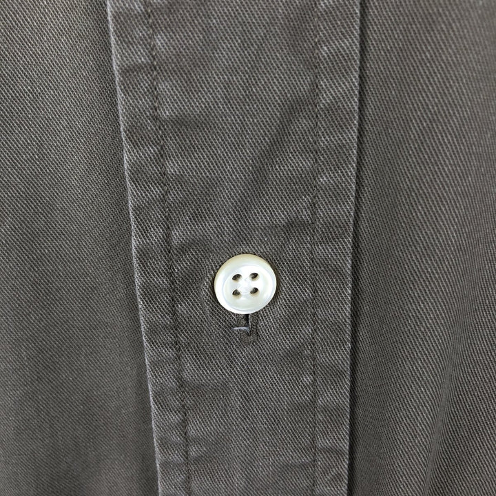 Ralph Lauren BLAKE long sleeve button down shirt, men's size L cotton gray type Vintage Second Hand