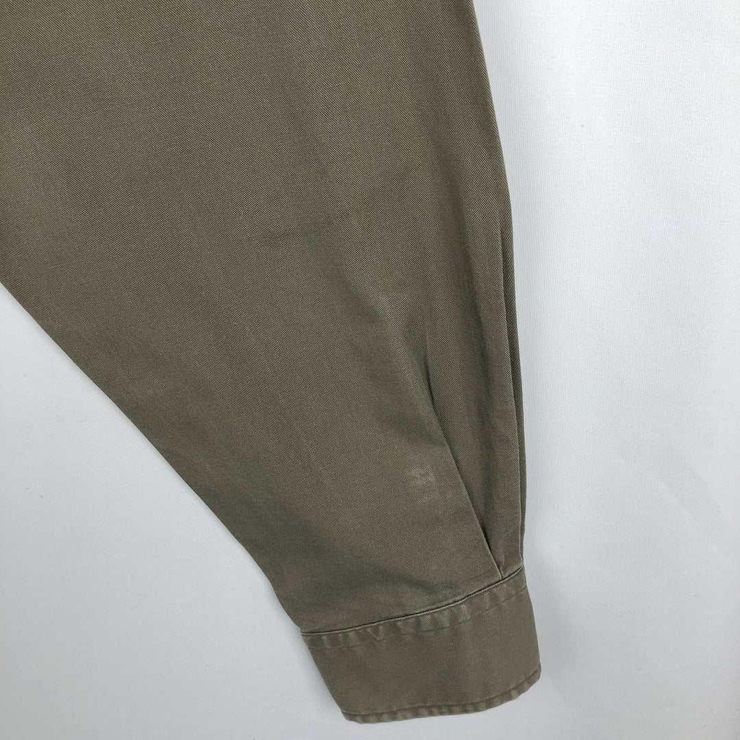 Ralph Lauren BLAKE long sleeve button down shirt, men's size L cotton gray type Vintage Second Hand