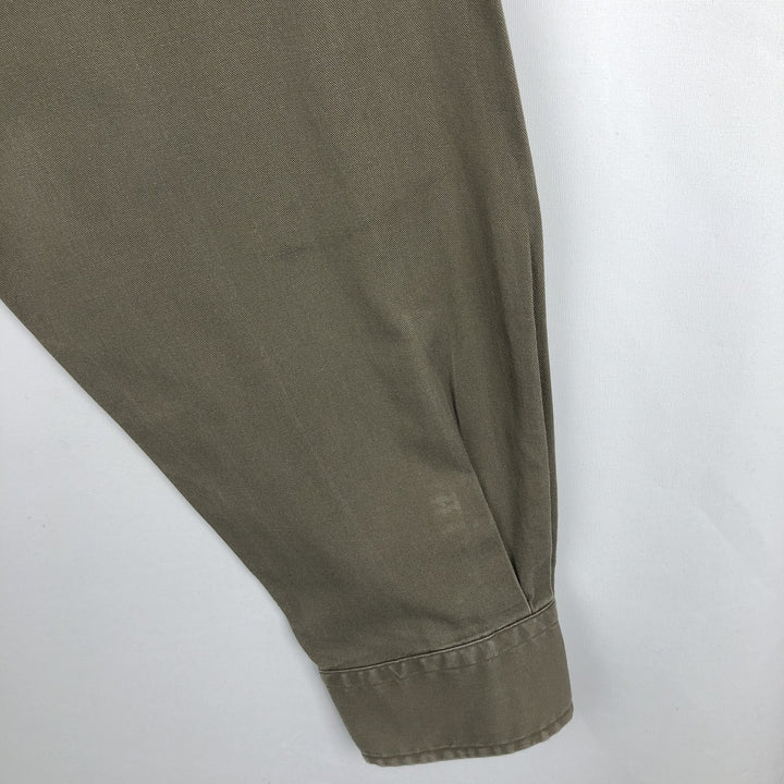 Ralph Lauren BLAKE long sleeve button down shirt, men's size L cotton gray type Vintage Second Hand