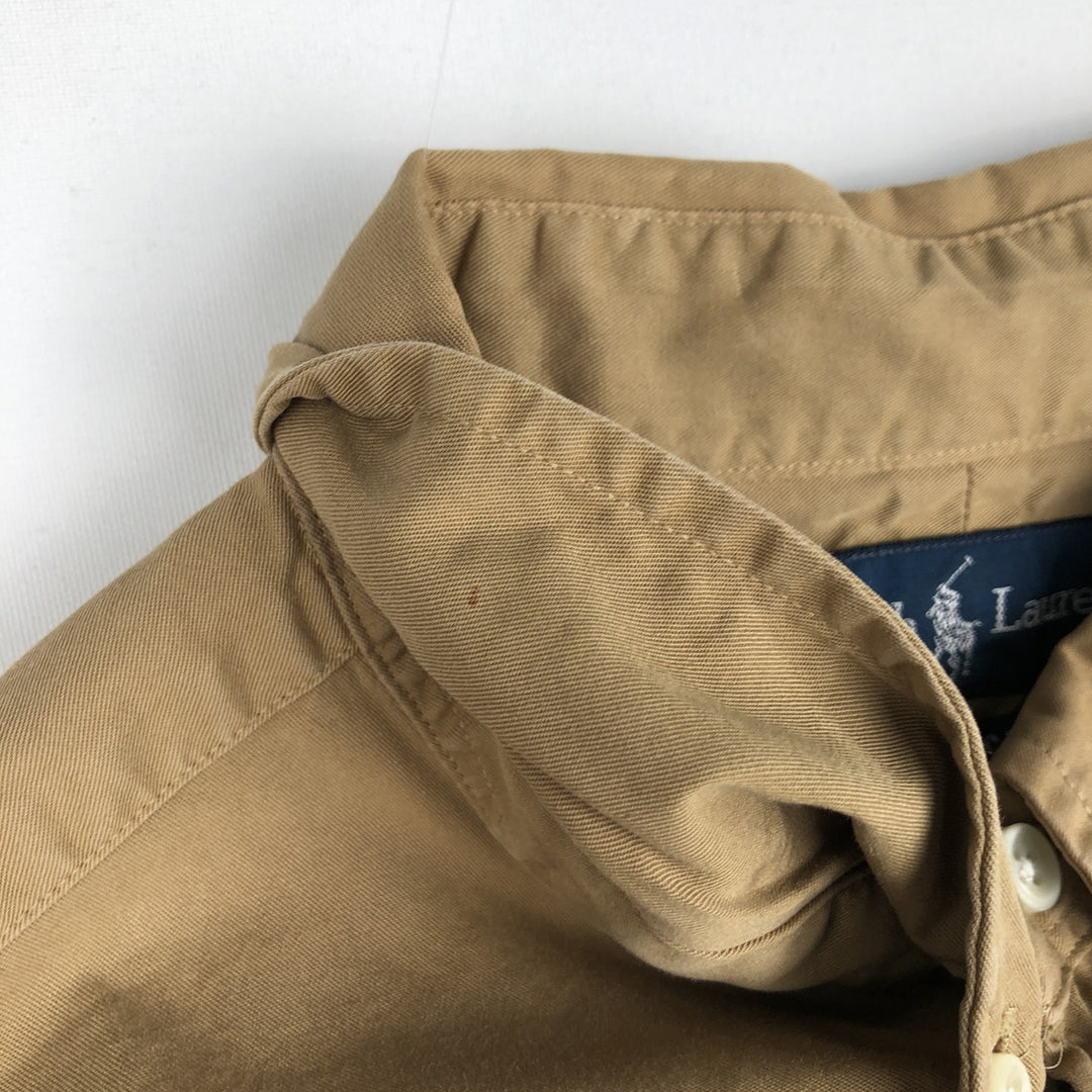 Ralph Lauren Classic Fit Long Sleeve Button Down Shirt Men's XL cotton Beige type Vintage Second Hand
