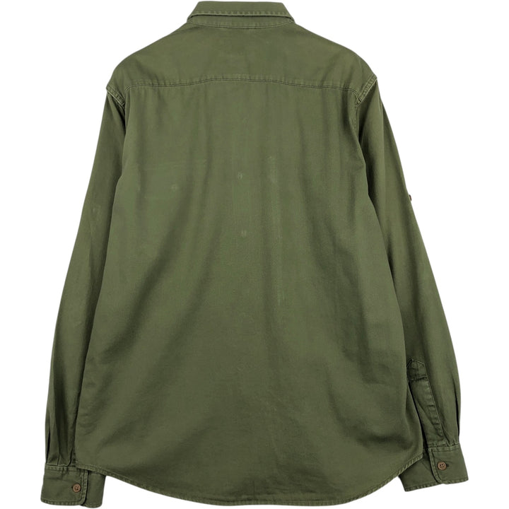 Ralph Lauren DENIM AND SUPPLY long-sleeved cotton shirt, men's size L (approx.) cotton Khaki type Vintage Second Hand