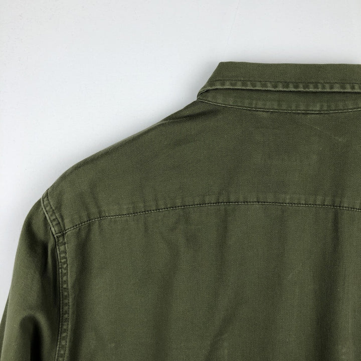 Ralph Lauren DENIM AND SUPPLY long-sleeved cotton shirt, men's size L (approx.) cotton Khaki type Vintage Second Hand