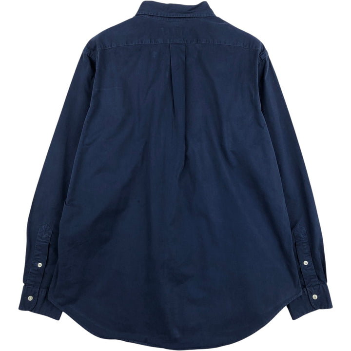 Ralph Lauren Classic Fit Long Sleeve Button Down Shirt, Men's Size L cotton navy blue type Vintage Second Hand