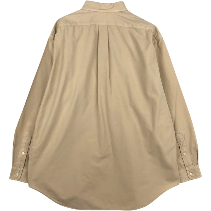 Ralph Lauren BLAKE long sleeve button down shirt, men's XL size cotton Beige type Vintage Second Hand