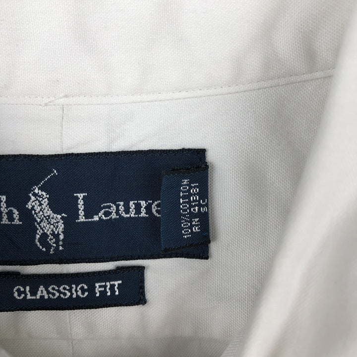 Ralph Lauren Classic Fit Long Sleeve Button Down Shirt, Men's Size L cotton white type Vintage Second Hand