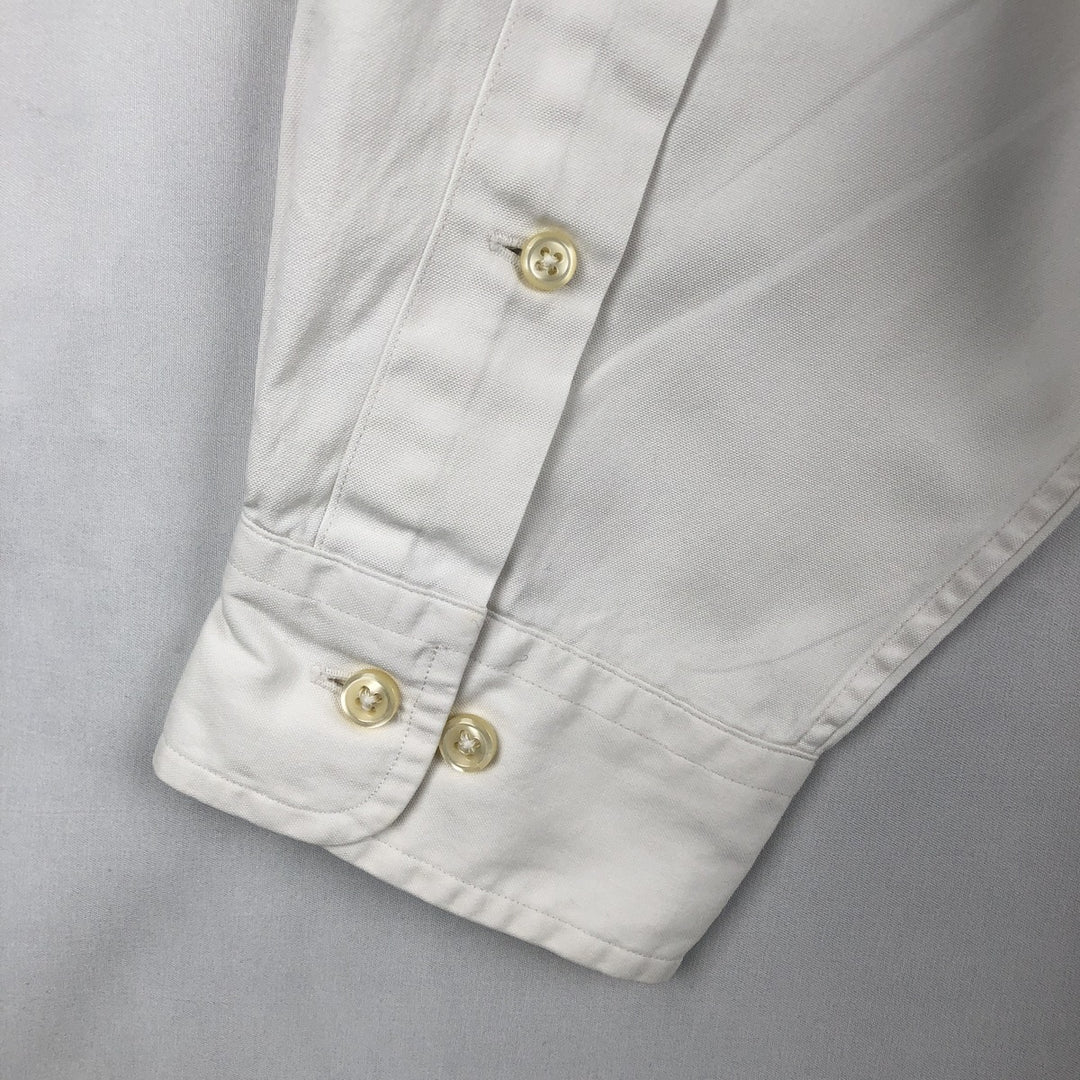 Ralph Lauren Classic Fit Long Sleeve Button Down Shirt, Men's Size L cotton white type Vintage Second Hand