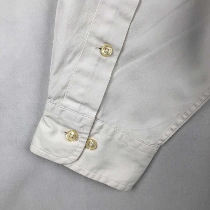 Ralph Lauren Classic Fit Long Sleeve Button Down Shirt, Men's Size L cotton white type Vintage Second Hand