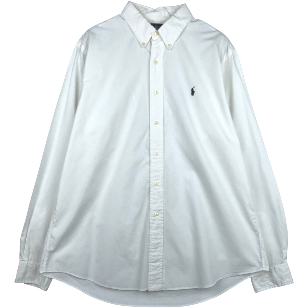 Ralph Lauren CUSTOM FIT long sleeve button down shirt, men's XL size cotton white type Vintage Second Hand