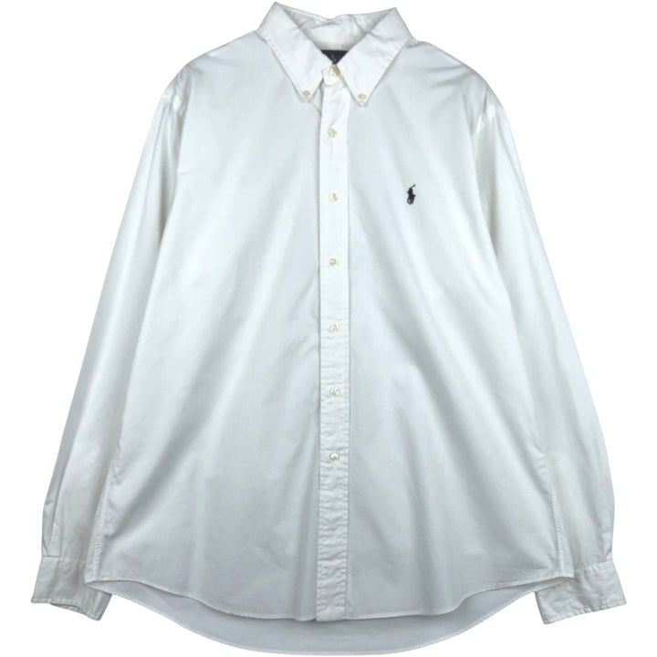 Ralph Lauren CUSTOM FIT long sleeve button down shirt, men's XL size cotton white type Vintage Second Hand