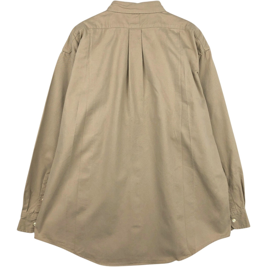 Ralph Lauren BLAKE long sleeve button down shirt, men's XL size cotton Beige type Vintage Second Hand