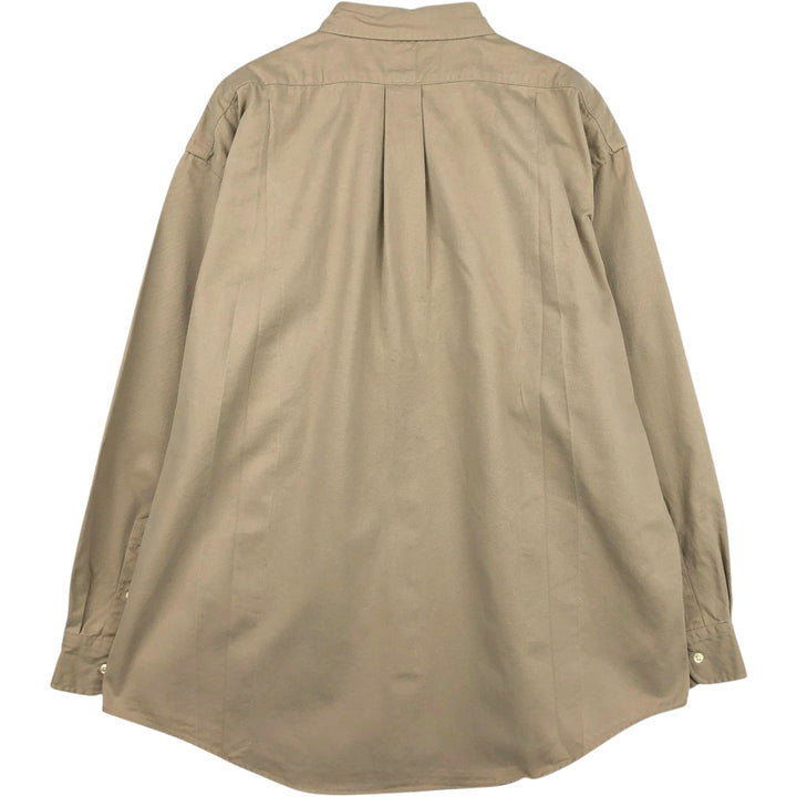 Ralph Lauren BLAKE long sleeve button down shirt, men's XL size cotton Beige type Vintage Second Hand