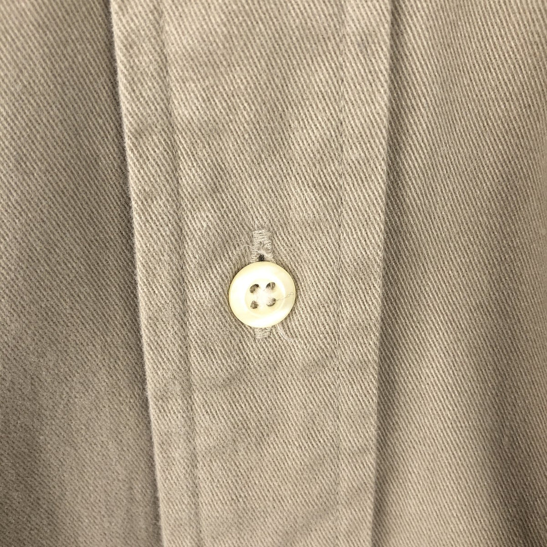 Ralph Lauren BLAKE long sleeve button down shirt, men's XL size cotton Beige type Vintage Second Hand
