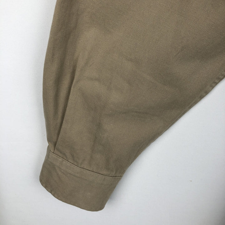 Ralph Lauren BLAKE long sleeve button down shirt, men's XL size cotton Beige type Vintage Second Hand