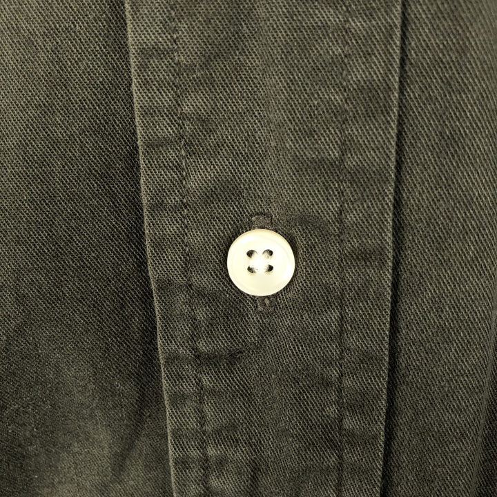 Ralph Lauren BLAIRE long sleeve button down shirt, men's size M cotton Khaki type Vintage Second Hand