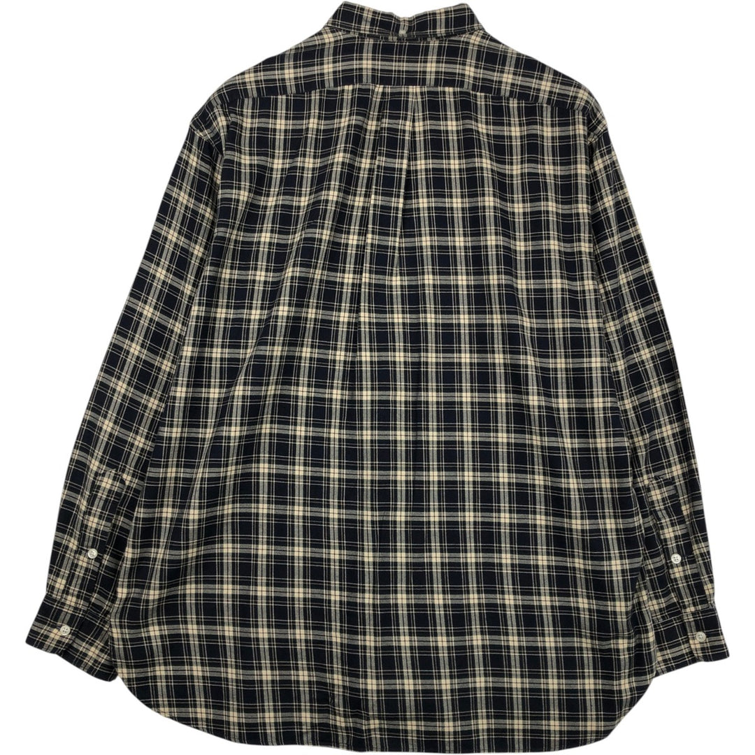 Ralph Lauren MCMEEL long-sleeved button-down check shirt, men's size L cotton black type Vintage Second Hand