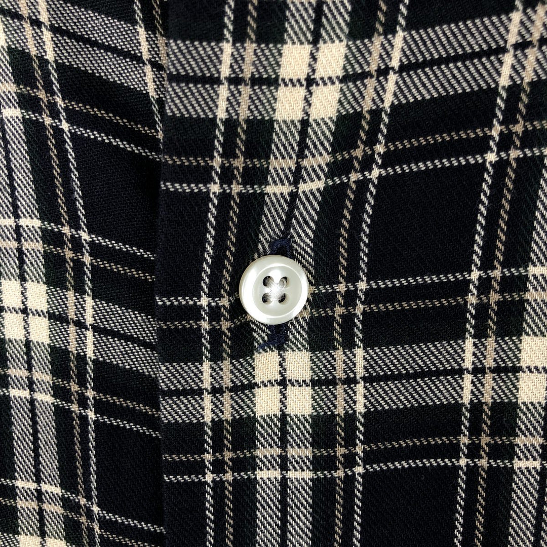 Ralph Lauren MCMEEL long-sleeved button-down check shirt, men's size L cotton black type Vintage Second Hand
