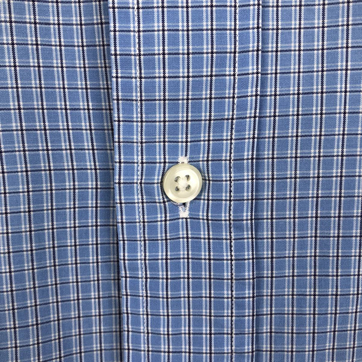 Ralph Lauren POLO by Ralph Lauren BLAKE Long-Sleeve Button-Down Check Shirt, Men's Size S (approx.) cotton Blue type light blue Vintage Second Hand