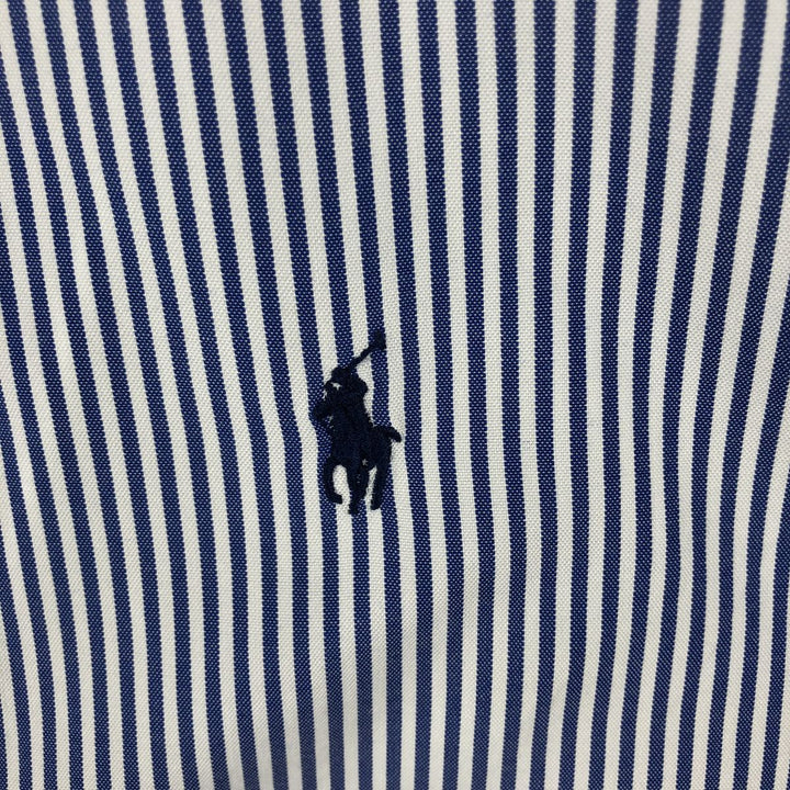 Ralph Lauren Classic Fit Long Sleeve Button Down Striped Shirt, Men's Size L cotton blue type Vintage Second Hand