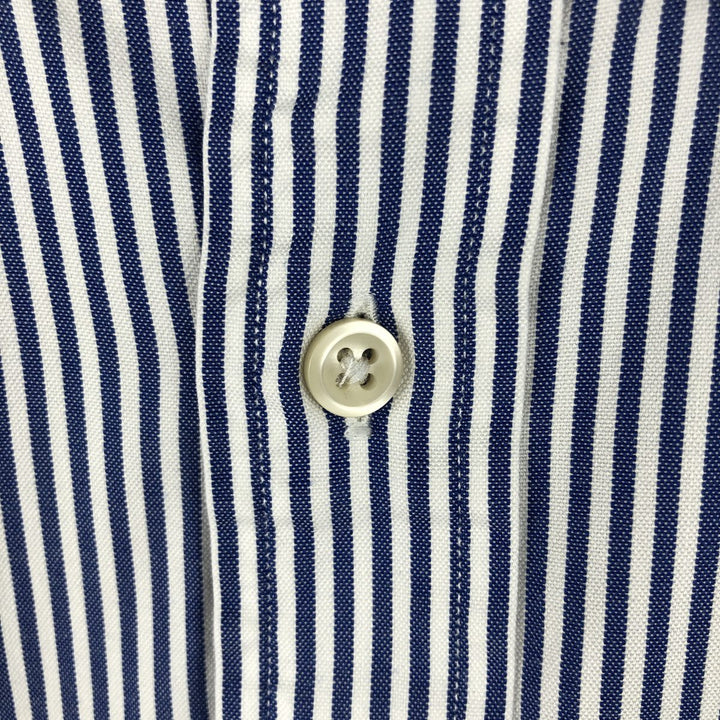 Ralph Lauren Classic Fit Long Sleeve Button Down Striped Shirt, Men's Size L cotton blue type Vintage Second Hand
