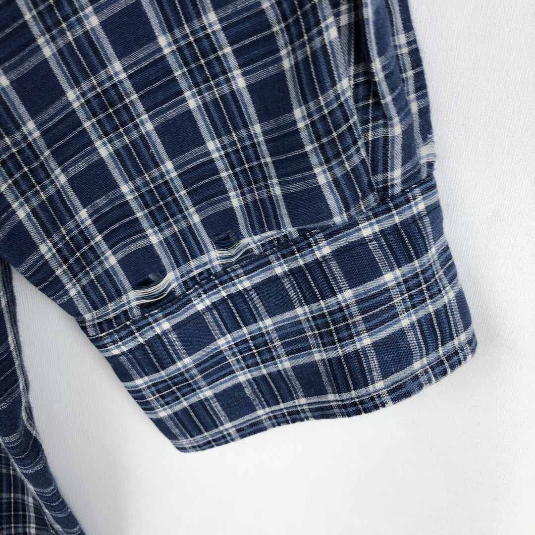 Ralph Lauren CLASSIC FIT Long-Sleeve Cotton x Linen Button-Down Shirt, Men's Size L (approx.) linen blue type Vintage Second Hand