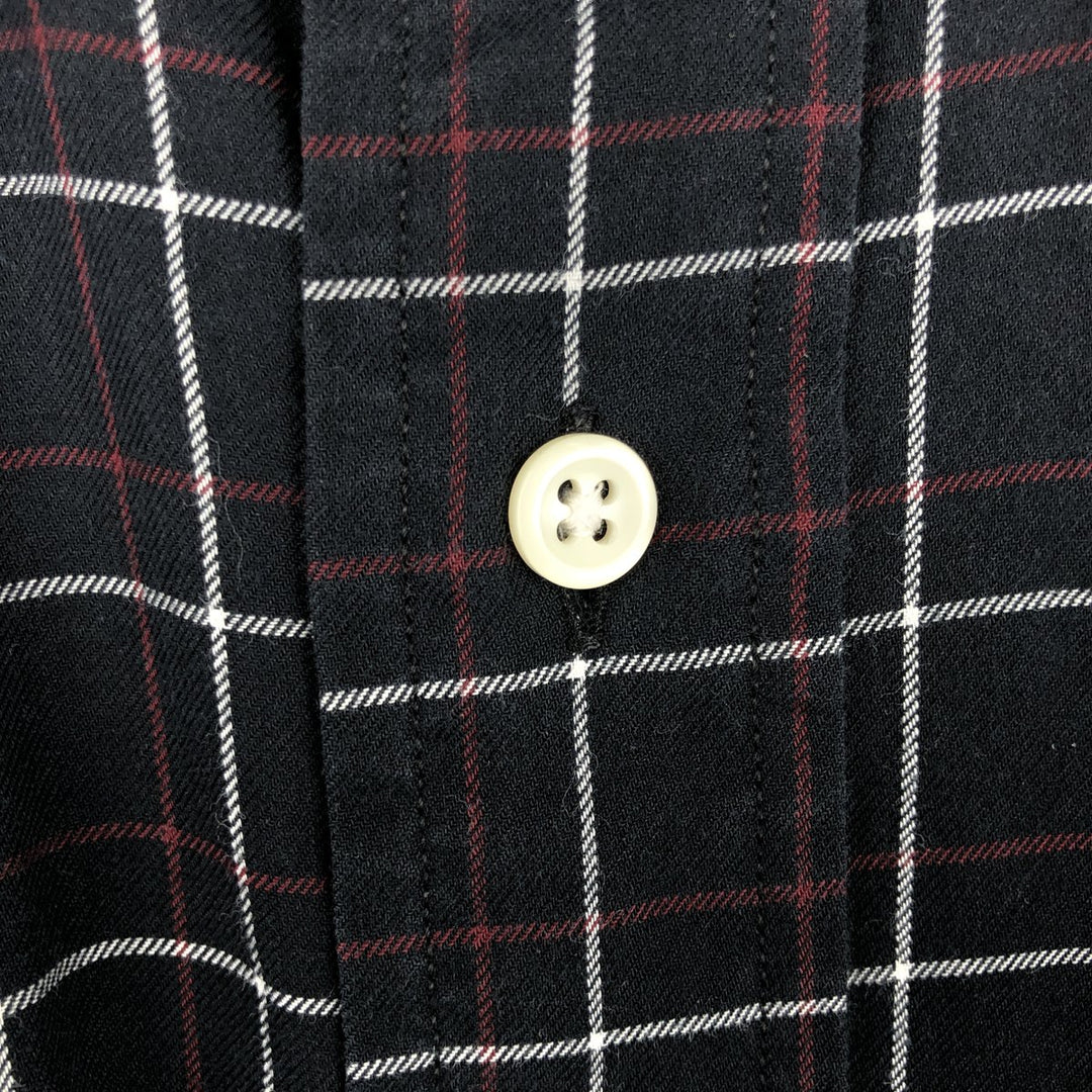Ralph Lauren BLAKE long sleeve button down check shirt, men's size L cotton black type Vintage Second Hand