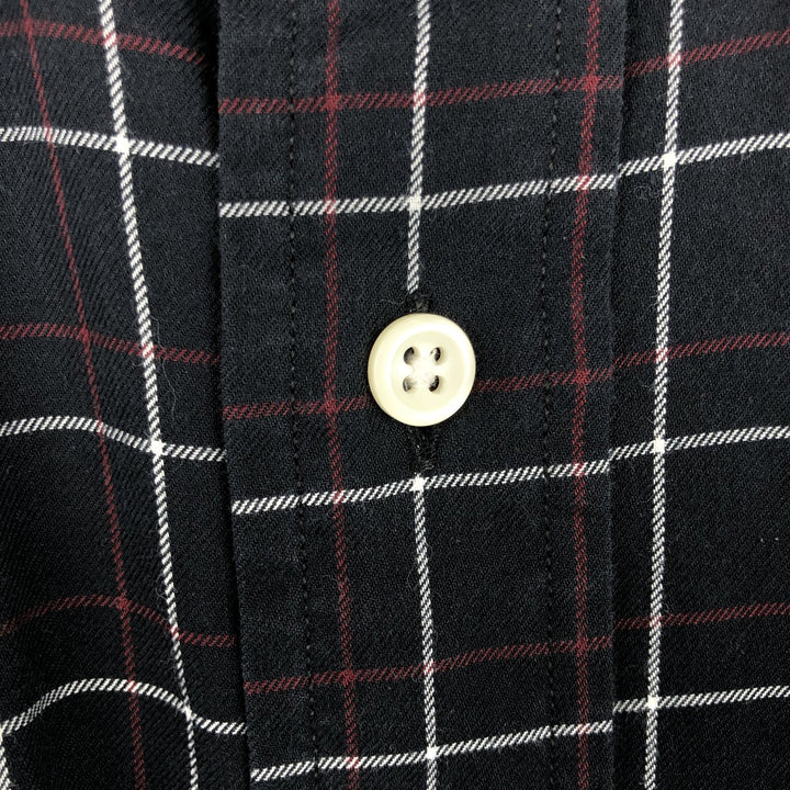 Ralph Lauren BLAKE long sleeve button down check shirt, men's size L cotton black type Vintage Second Hand