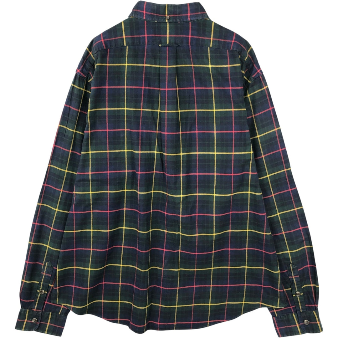 Ralph Lauren long sleeve button down check shirt, men's XXL size cotton multicolor Vintage Second Hand
