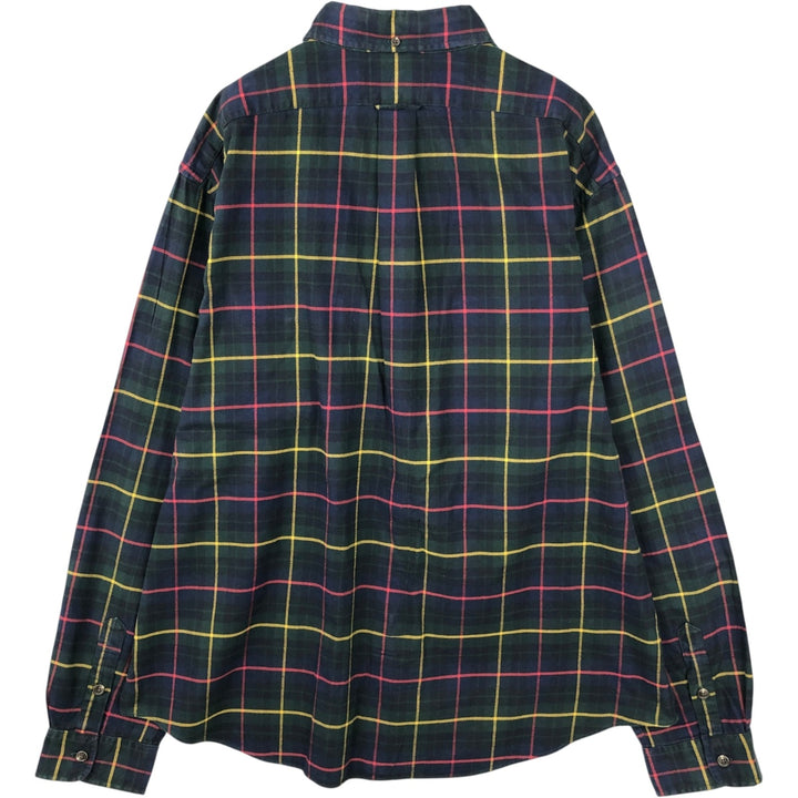 Ralph Lauren long sleeve button down check shirt, men's XXL size cotton multicolor Vintage Second Hand