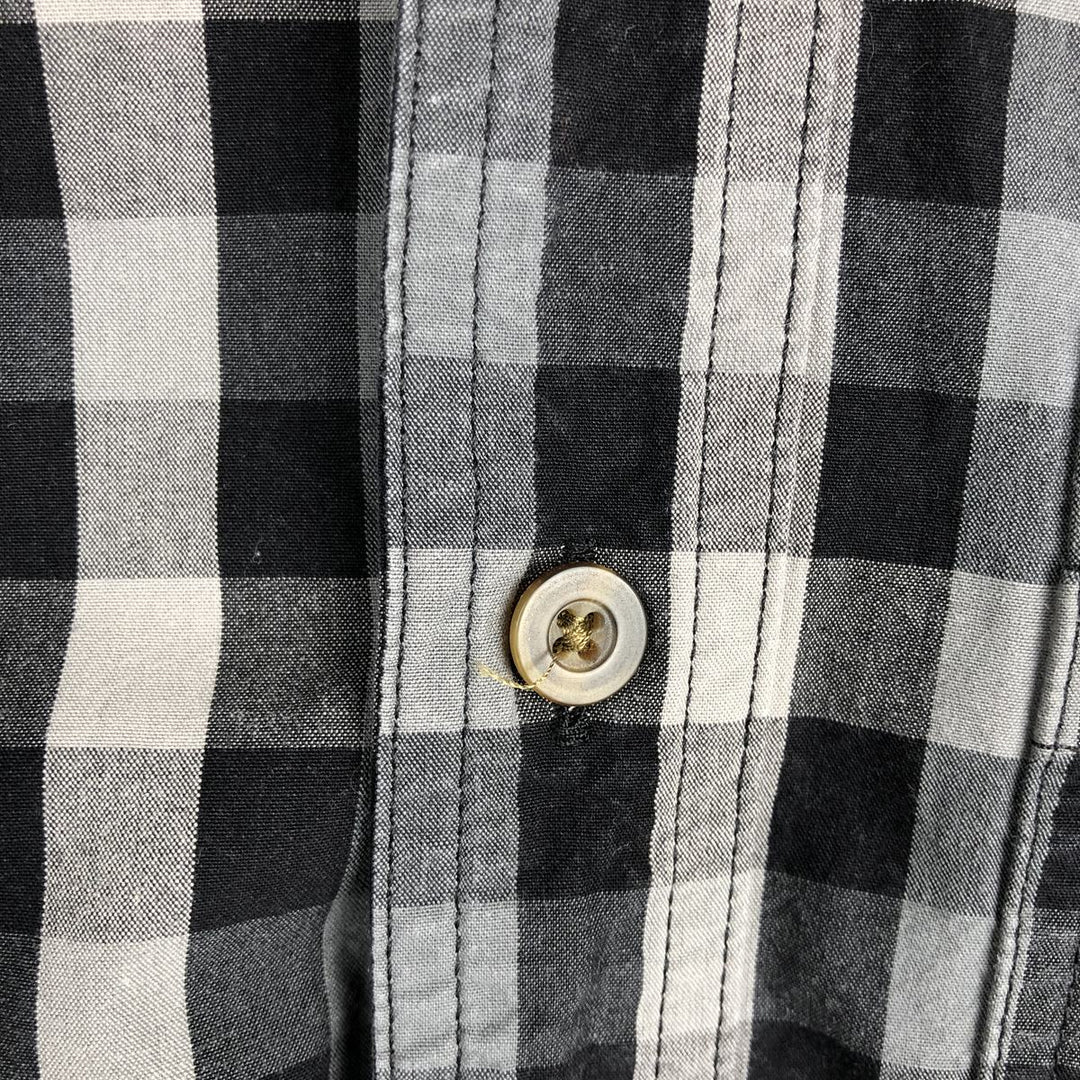 Carhartt Relaxed Fit Check Pattern Long Sleeve Button Down Work Shirt, Men's Medium cotton black type Vintage Second Hand