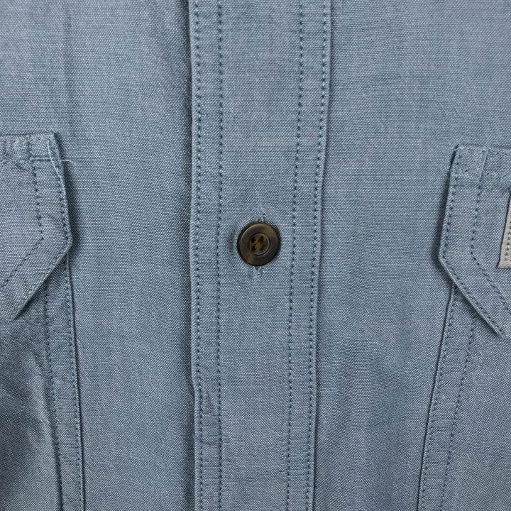 Carhartt ORIGINAL FIT long sleeve button-down work shirt, men's XL size cotton Blue type light blue Vintage Second Hand