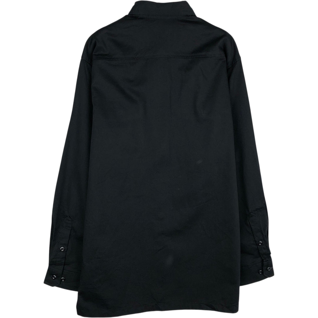 Carhartt Trico Mechanical Advertising Long-Sleeve Work Shirt, Men's Size M (approx.) polyester black type Vintage Second Hand