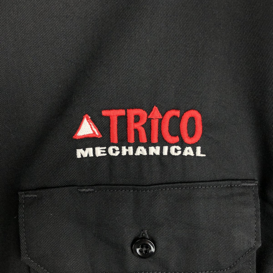 Carhartt Trico Mechanical Advertising Long-Sleeve Work Shirt, Men's Size M (approx.) polyester black type Vintage Second Hand