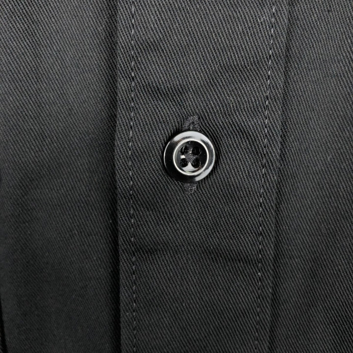Carhartt Trico Mechanical Advertising Long-Sleeve Work Shirt, Men's Size M (approx.) polyester black type Vintage Second Hand