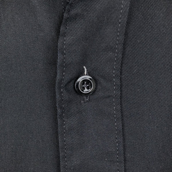 Carhartt long-sleeved work shirt, men's size M polyester black type Vintage Second Hand