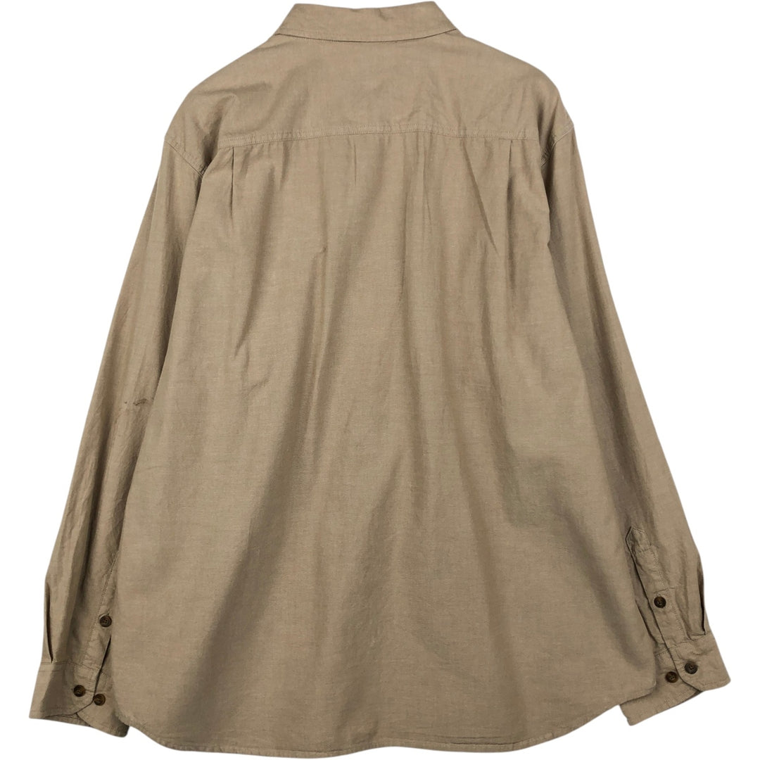 Carhartt Relaxed Fit Long Sleeve Button Down Work Shirt, Men's XL cotton Beige type Vintage Second Hand