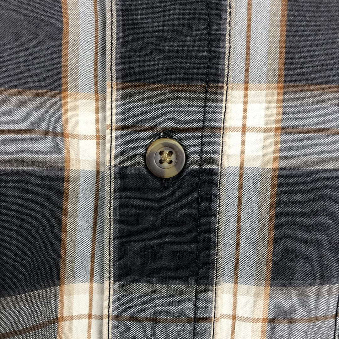 Carhartt Relaxed Fit Check Pattern Long Sleeve Button Down Work Shirt, Men's XL cotton black type Vintage Second Hand